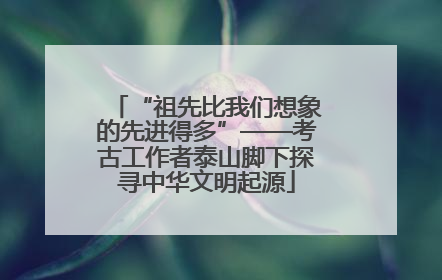 “祖先比我们想象的先进得多”——考古工作者泰山脚下探寻中华文明起源