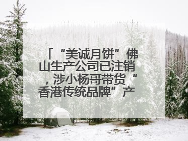 “美诚月饼”佛山生产公司已注销，涉小杨哥带货“香港传统品牌”产地争议事件