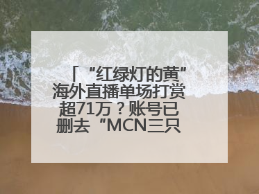 “红绿灯的黄”海外直播单场打赏超71万？账号已删去“MCN三只羊”标识