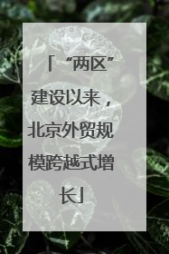 “两区”建设以来，北京外贸规模跨越式增长