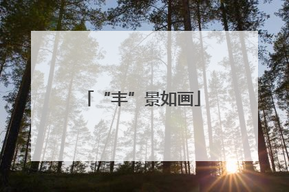 “丰”景如画