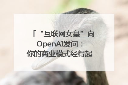 “互联网女皇”向OpenAI发问：你的商业模式经得起价格战考验么？