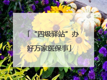 “四级驿站”办好万家医保事