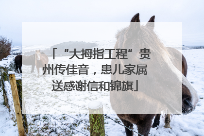 “大拇指工程”贵州传佳音，患儿家属送感谢信和锦旗