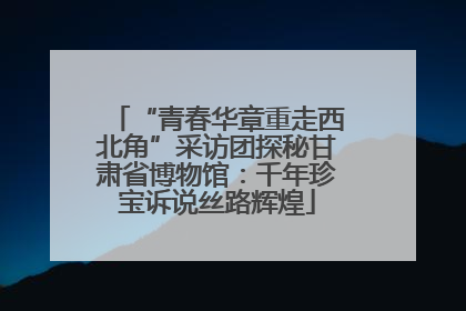 “青春华章重走西北角”采访团探秘甘肃省博物馆：千年珍宝诉说丝路辉煌