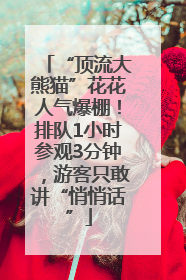 “顶流大熊猫”花花人气爆棚！排队1小时参观3分钟，游客只敢讲“悄悄话”