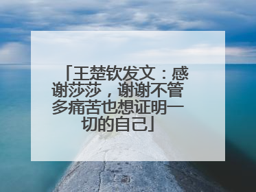 王楚钦发文：感谢莎莎，谢谢不管多痛苦也想证明一切的自己