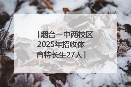 烟台一中两校区2025年招收体育特长生27人