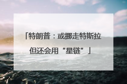 特朗普：或挪走特斯拉 但还会用“星链”
