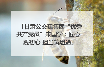 甘肃公交建集团“优秀共产党员”朱国学：匠心践初心 担当筑坦途