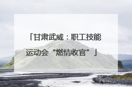 甘肃武威：职工技能运动会“燃情收官”