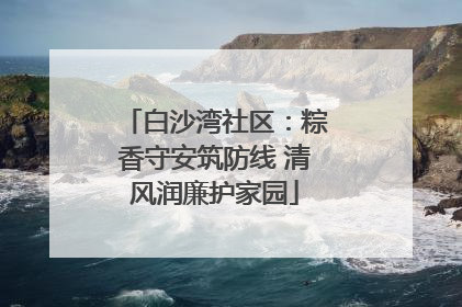 白沙湾社区：粽香守安筑防线 清风润廉护家园