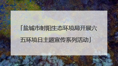 盐城市射阳生态环境局开展六五环境日主题宣传系列活动