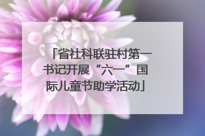 省社科联驻村第一书记开展“六一”国际儿童节助学活动