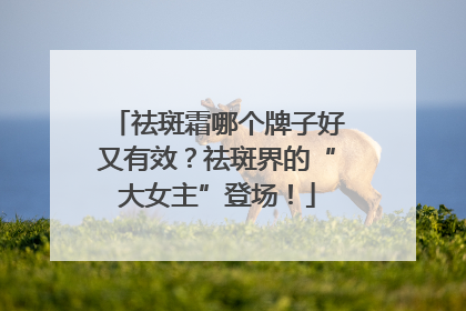 祛斑霜哪个牌子好又有效？祛斑界的“大女主”登场！