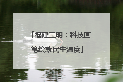 福建三明：科技画笔绘就民生温度