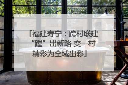 福建寿宁：跨村联建“蹚”出新路 变一村精彩为全域出彩