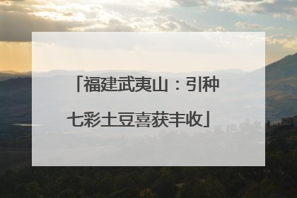 福建武夷山：引种七彩土豆喜获丰收