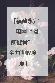 福建永定：电网“强筋健骨” 全力迎峰度夏