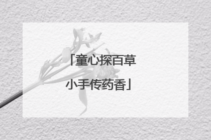 童心探百草 小手传药香