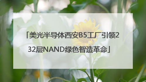 美光半导体西安B5工厂引领232层NAND绿色智造革命
