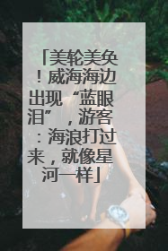 美轮美奂！威海海边出现“蓝眼泪”，游客：海浪打过来，就像星河一样