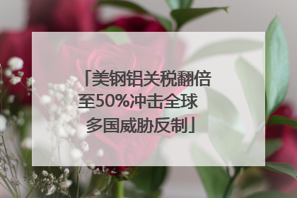 美钢铝关税翻倍至50%冲击全球 多国威胁反制