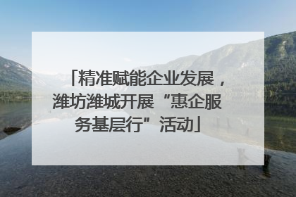 精准赋能企业发展，潍坊潍城开展“惠企服务基层行”活动