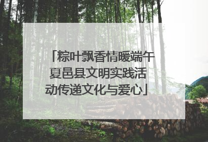 粽叶飘香情暖端午 夏邑县文明实践活动传递文化与爱心