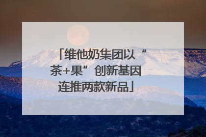 维他奶集团以“茶+果”创新基因连推两款新品