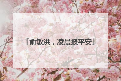 俞敏洪，凌晨报平安