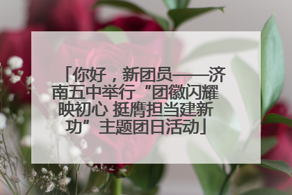 你好，新团员——济南五中举行“团徽闪耀映初心 挺膺担当建新功”主题团日活动