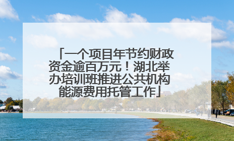 一个项目年节约财政资金逾百万元！湖北举办培训班推进公共机构能源费用托管工作
