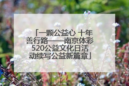 一颗公益心 十年善行路——南京体彩520公益文化日活动续写公益新篇章