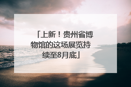 上新！贵州省博物馆的这场展览持续至8月底