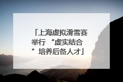 上海虚拟滑雪赛举行 “虚实结合”培养后备人才