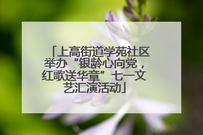 上高街道学苑社区举办“银龄心向党，红歌送华章”七一文艺汇演活动