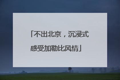 不出北京，沉浸式感受加勒比风情