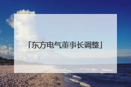 东方电气董事长调整