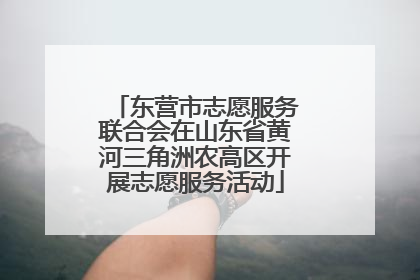 东营市志愿服务联合会在山东省黄河三角洲农高区开展志愿服务活动