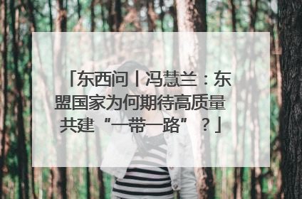 东西问丨冯慧兰：东盟国家为何期待高质量共建“一带一路”？