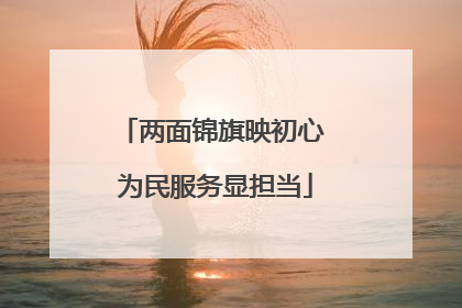 两面锦旗映初心 为民服务显担当