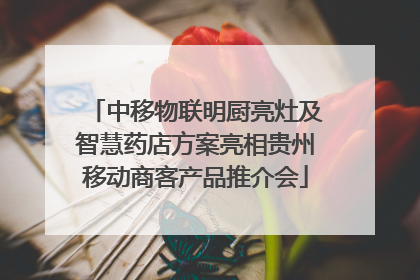 中移物联明厨亮灶及智慧药店方案亮相贵州移动商客产品推介会