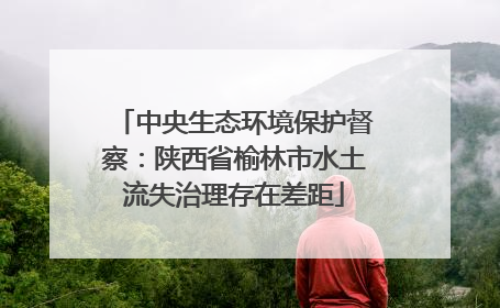 中央生态环境保护督察：陕西省榆林市水土流失治理存在差距