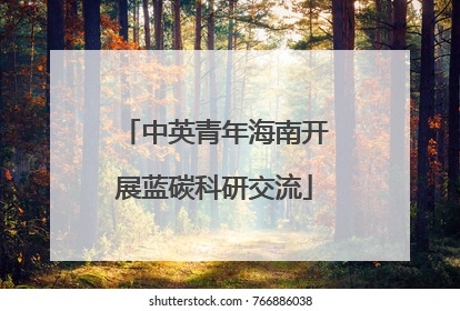 中英青年海南开展蓝碳科研交流