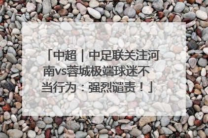 中超｜中足联关注河南vs蓉城极端球迷不当行为：强烈谴责！