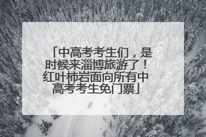 中高考考生们，是时候来淄博旅游了！红叶柿岩面向所有中高考考生免门票