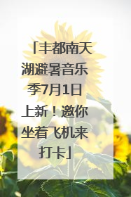 丰都南天湖避暑音乐季7月1日上新！邀你坐着飞机来打卡