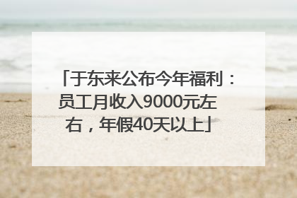 于东来公布今年福利：员工月收入9000元左右，年假40天以上