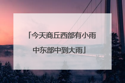 今天商丘西部有小雨 中东部中到大雨